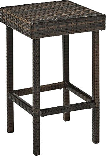 Furniture Brown Palm Harbor Wicker Counter Height Outdoor Bar Stools Set of 2 for Patio Backyard Deck