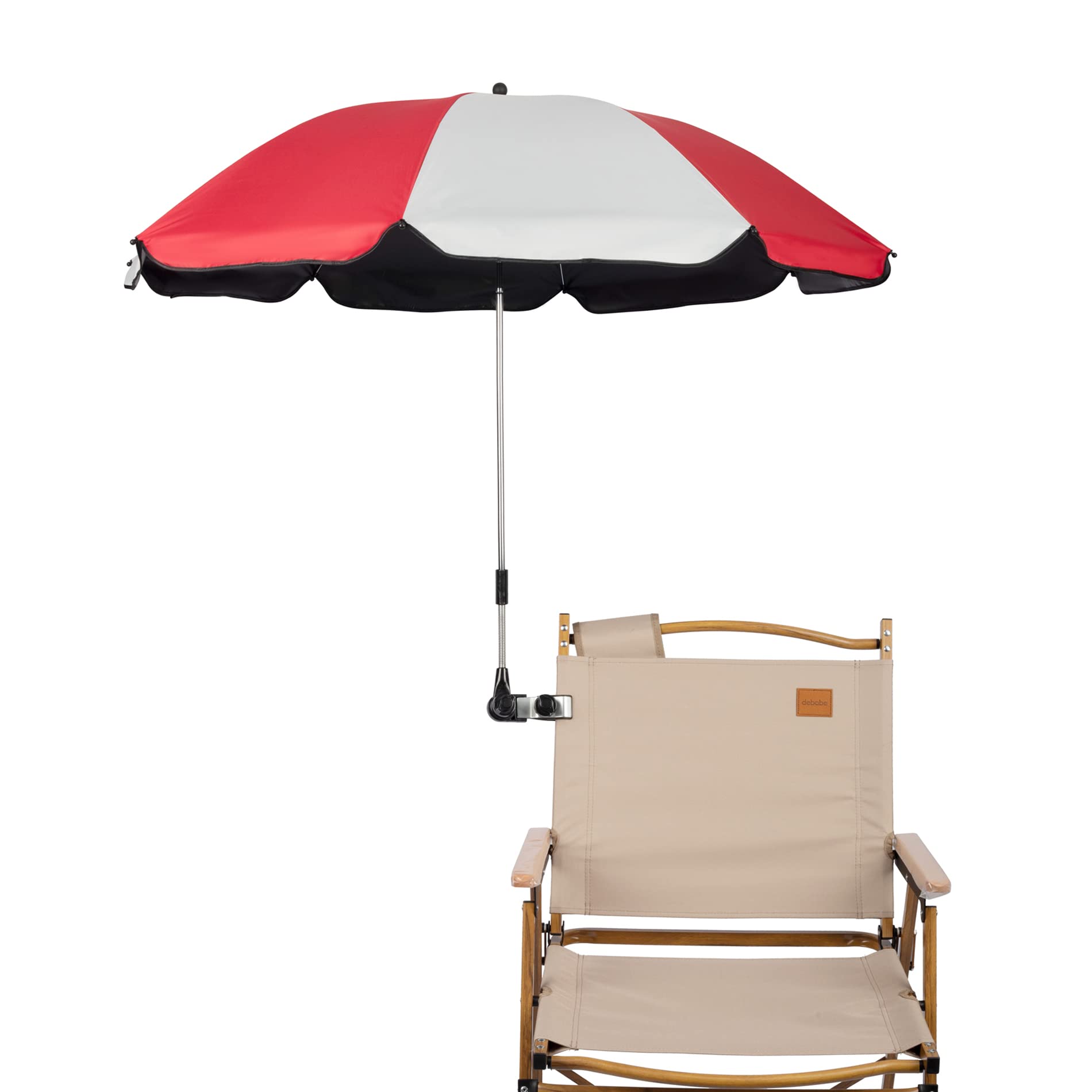Chair Umbrella with Clamp,46 inches UPF 50+ Clip on Parasol for Patio,Beach Chairs,Strollers,Wheelchairs,Golf Carts