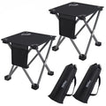 Roptat 2 Pack Camping Stool,Portable Folding Compact Lightweight Stool Seat for Camping Fishing Hiking Gardening Outdoor Walking Backpacking Travelling and Beach with Carry Bag
