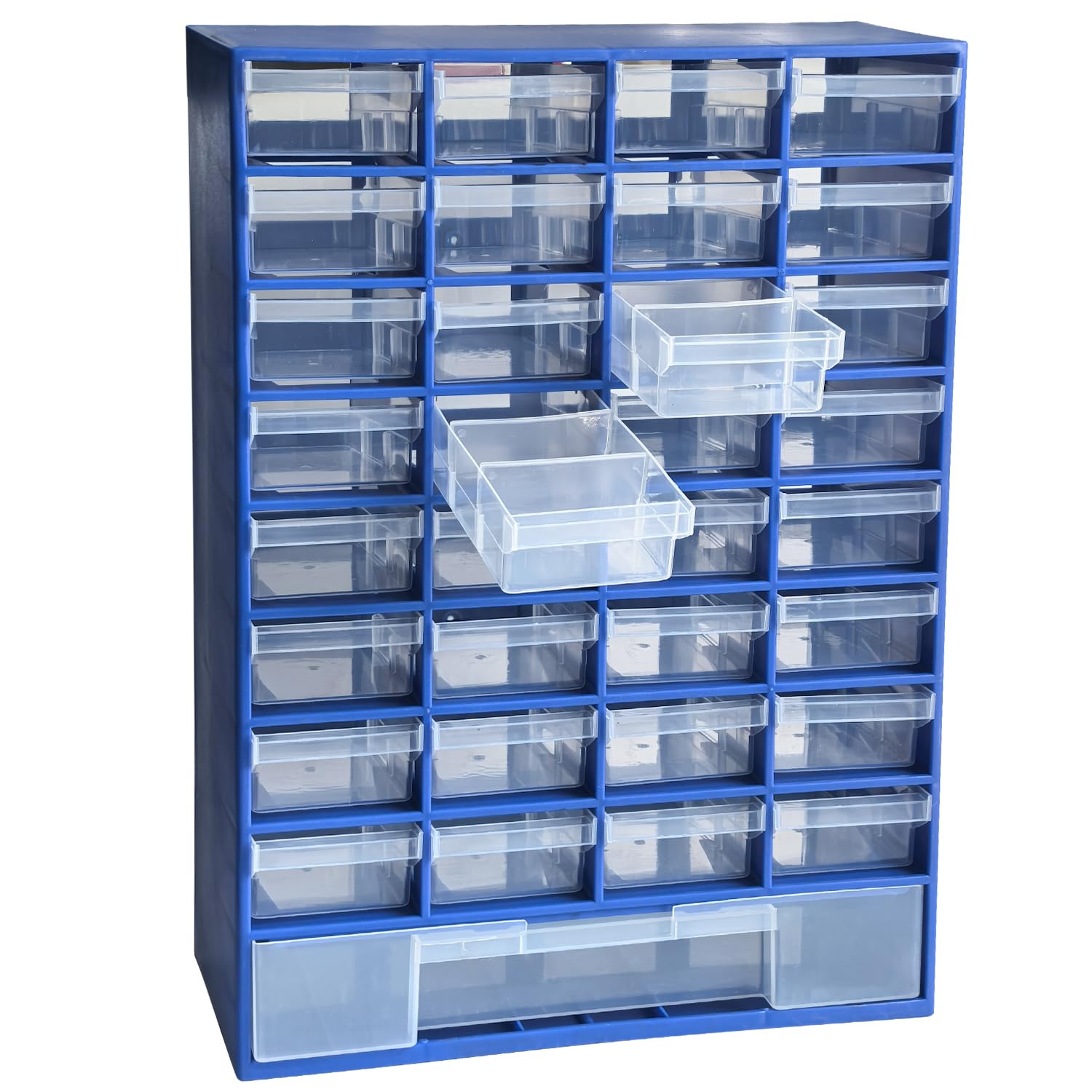 33 Drawer Plastic Small Parts Organizer, Storage Bin with Drawers for Hardware, Parts, Crafts, Beads, 11.8 x 16.1 x 5.2 Inches (Black)