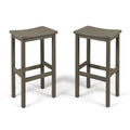 Christopher Knight Home Caribbean Outdoor 30" Acacia Wood Barstools, 2-Pcs Set, Natural Stained