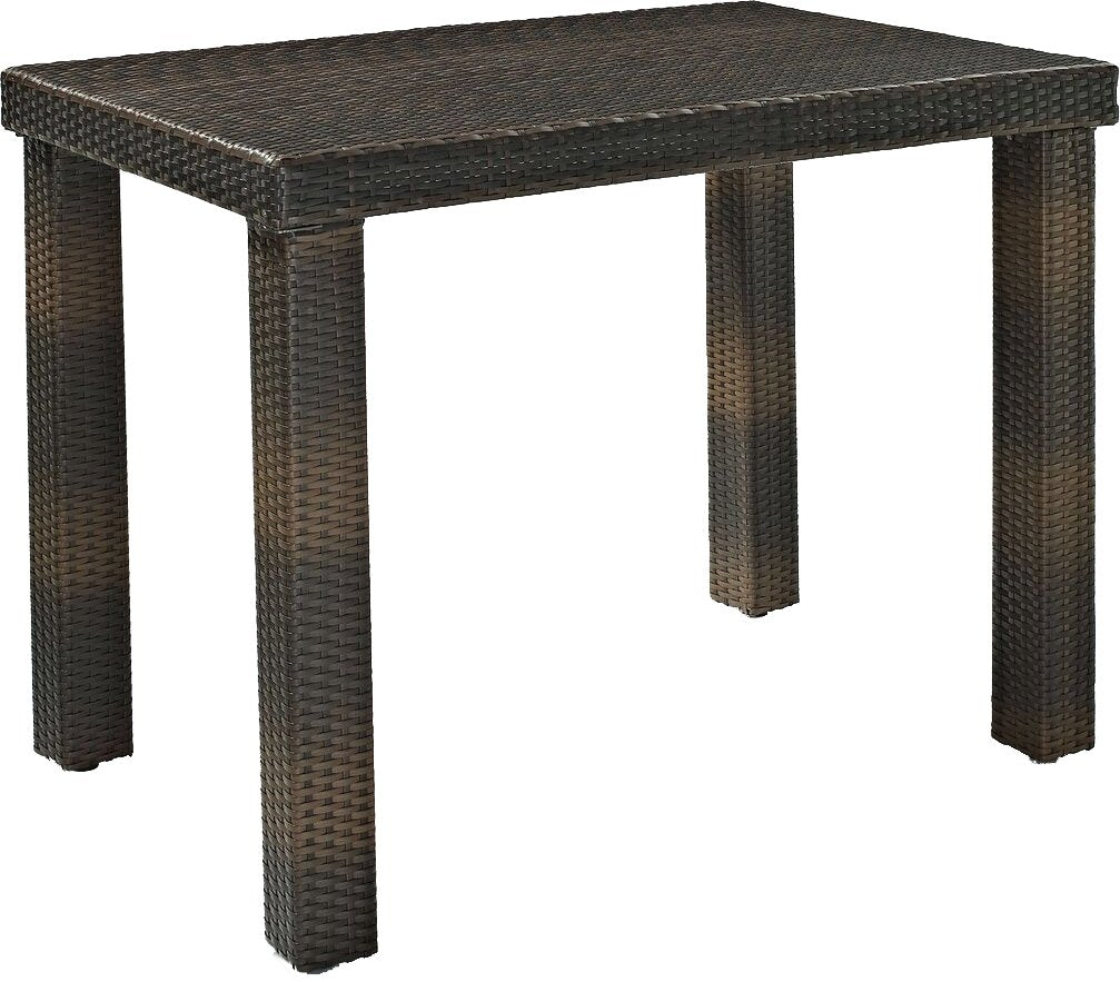 Furniture Brown Palm Harbor Wicker Counter Height Outdoor Bar Stools Set of 2 for Patio Backyard Deck