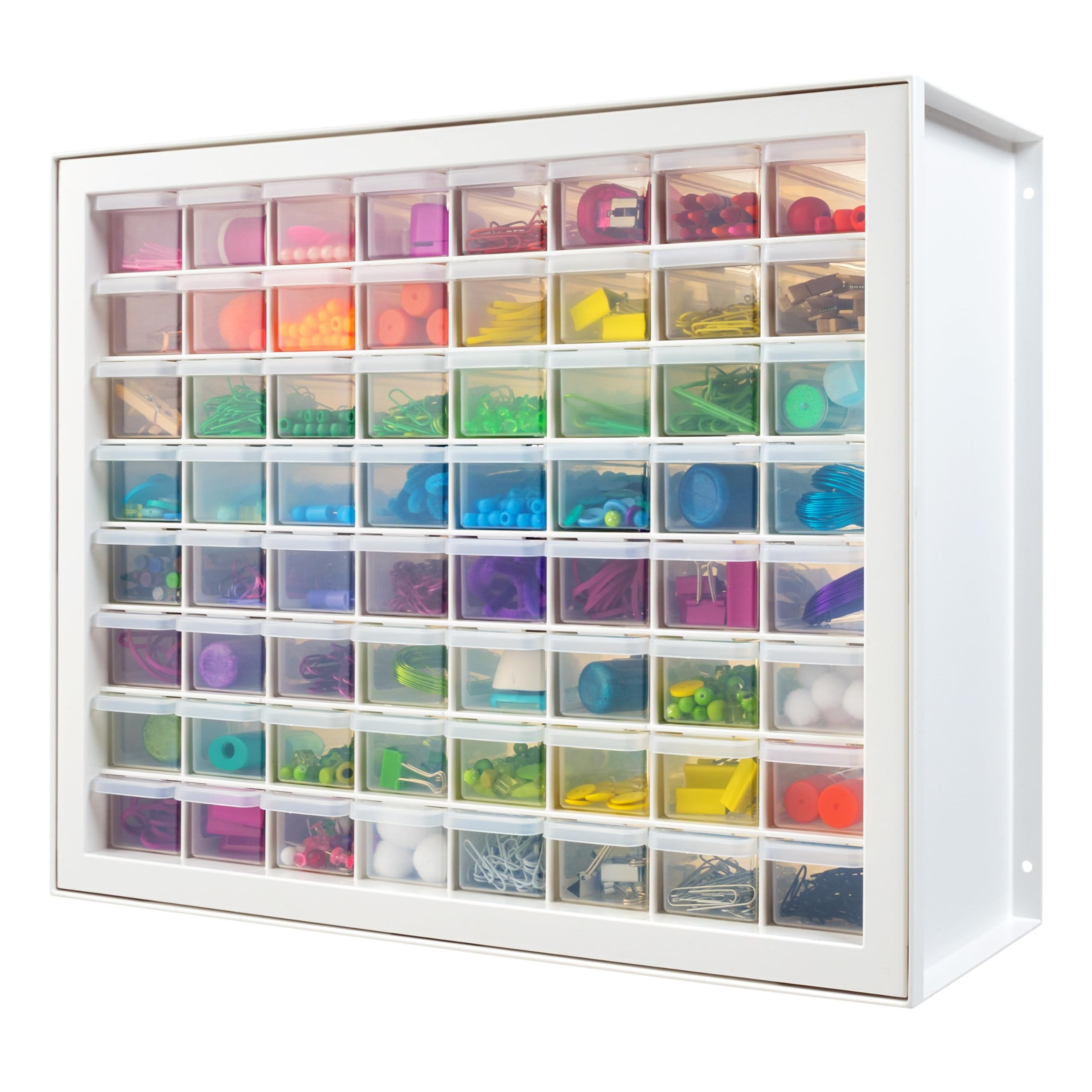 Black 24-Drawer Plastic Storage Organizer Made in USA for Tools Crafts Bricks Small Business Supplies