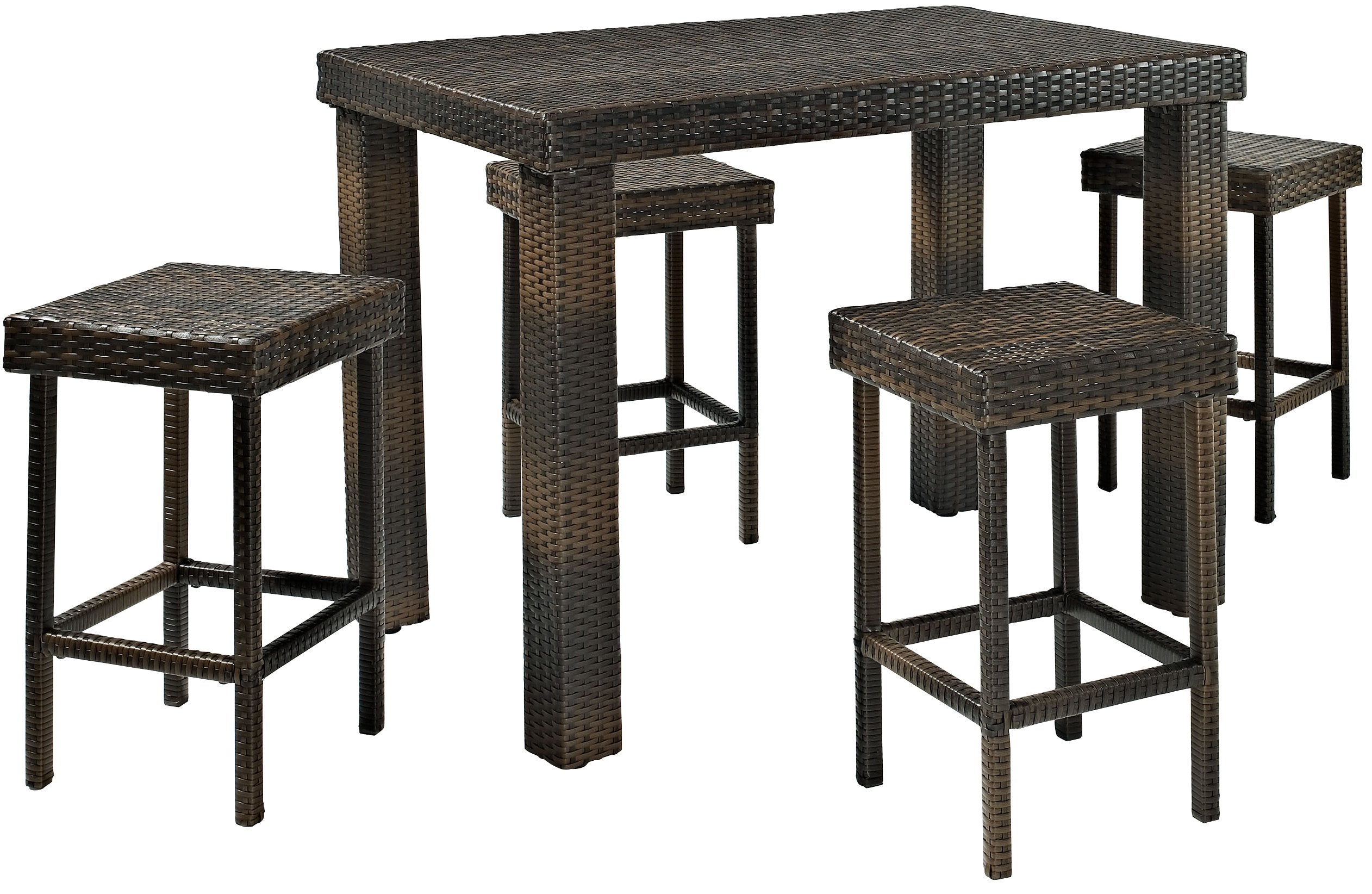 Furniture Brown Palm Harbor Wicker Counter Height Outdoor Bar Stools Set of 2 for Patio Backyard Deck